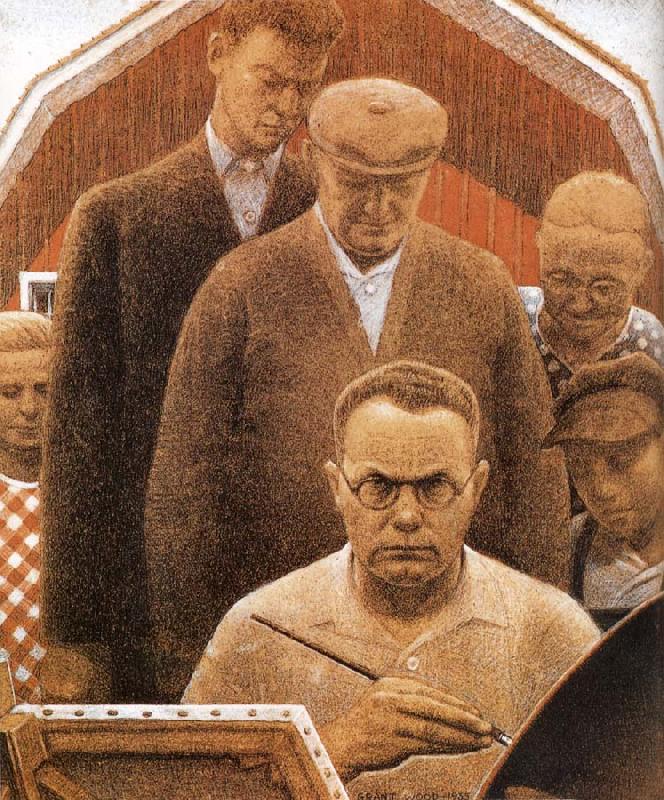Grant Wood Returned from Bohemia Germany oil painting art